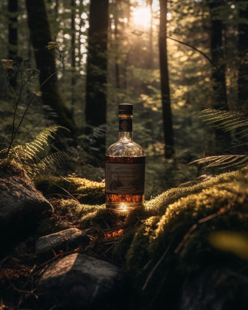 Midjourney - Bottle sunset