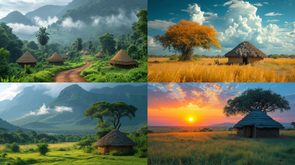 Midjourney V6 - Landscape, village