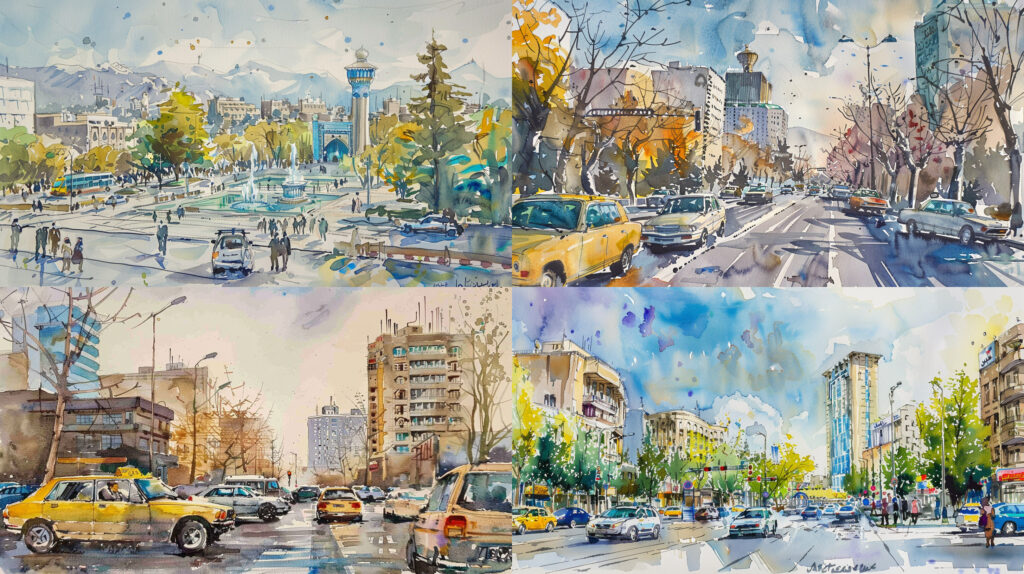 Midjourney- Water colors sketch