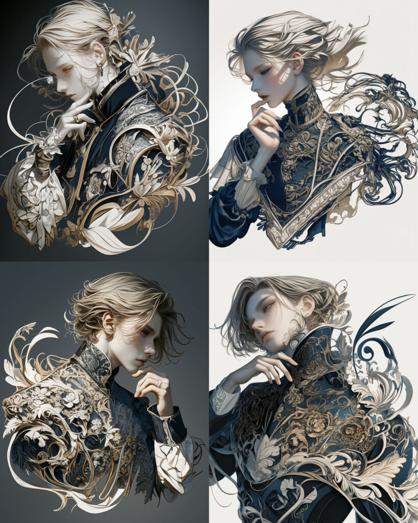 Midjourney - Very beautiful elegant 17 year old medieval prince