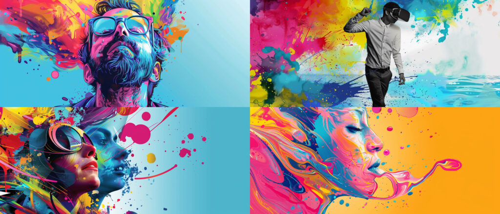 Midjourney - Create a linkedin background image for a design director