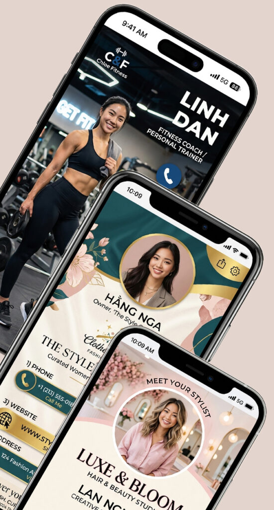 20 mẫu Danh thiếp số cho Beauty, Nails, Spa, Gym